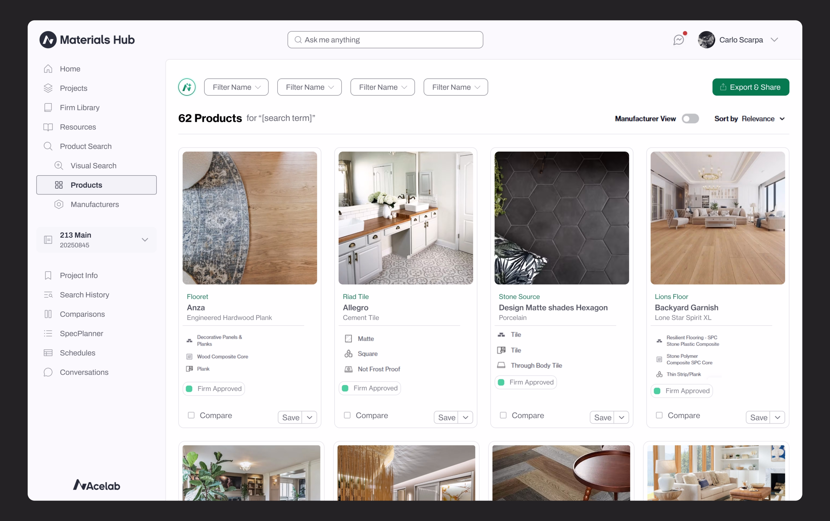 I redesigned Acelab's navigation to match how architects actually work.