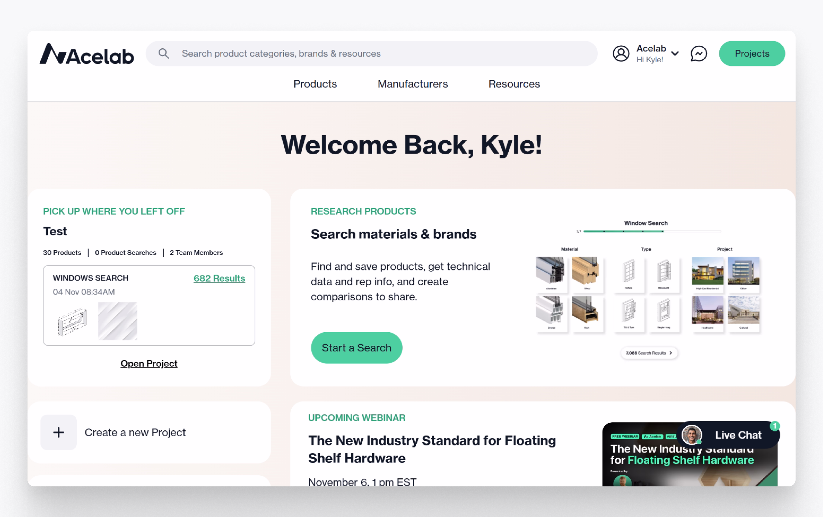Final navigation: project selector with numbers, stable sidebar (before)