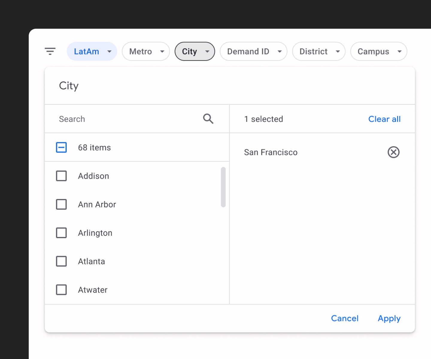 Global and local filtering