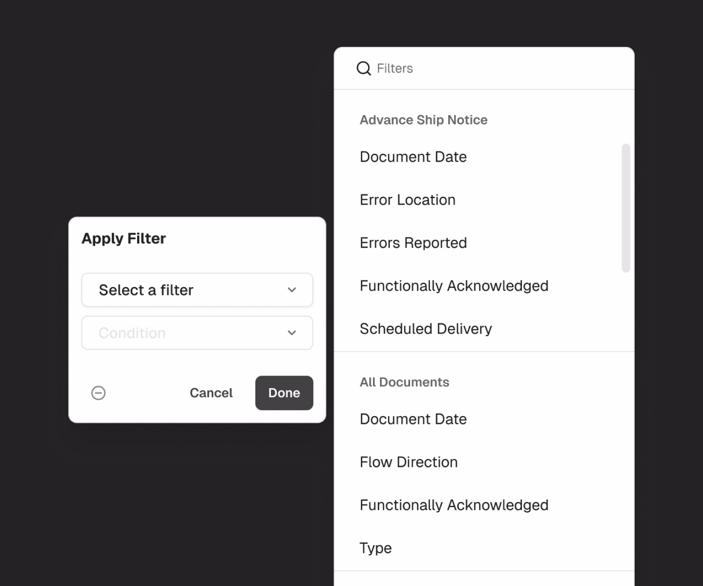 All legacy filters accessible through progressive disclosure